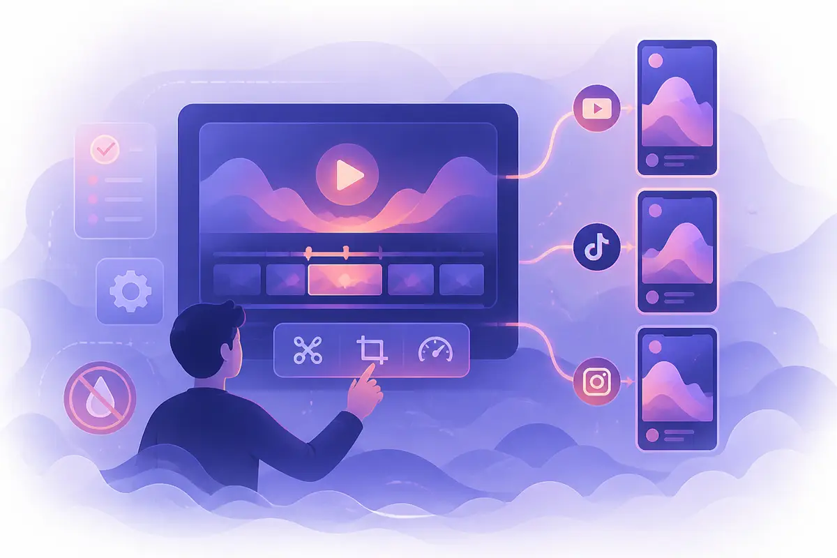 One source video adapted into distinct clips for YouTube Shorts, TikTok and Instagram Reels. One source video adapted into distinct clips for YouTube Shorts, TikTok and Instagram Reels.