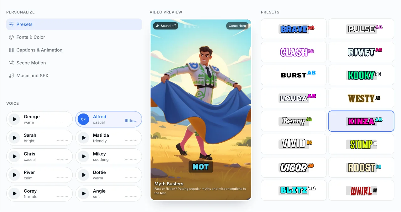 Personalised YouTube and TikTok Shorts Editor, faceless video