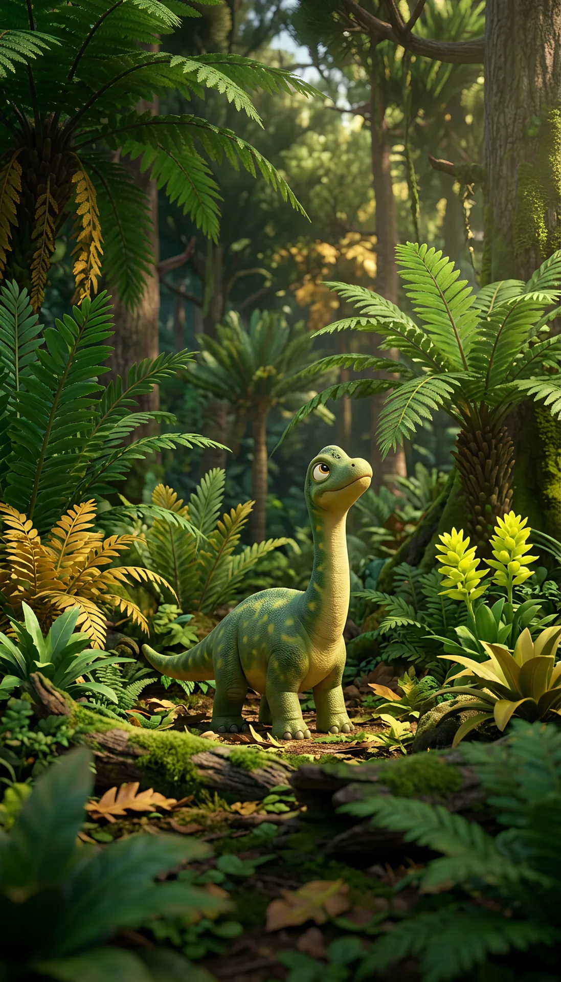 Did baby titanosaurs see differently from adults? Faceless AI Video - Scene 1