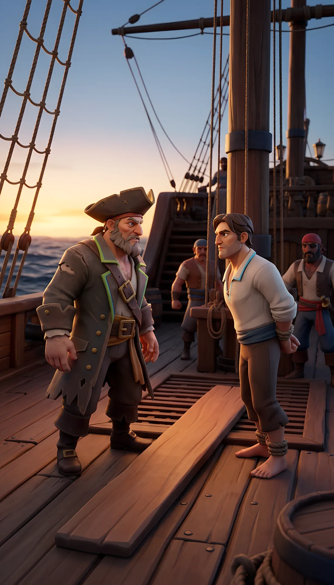 Myth or Fact? Pirates Routinely Made Captives Walk the Plank, Scene 1, faceless video